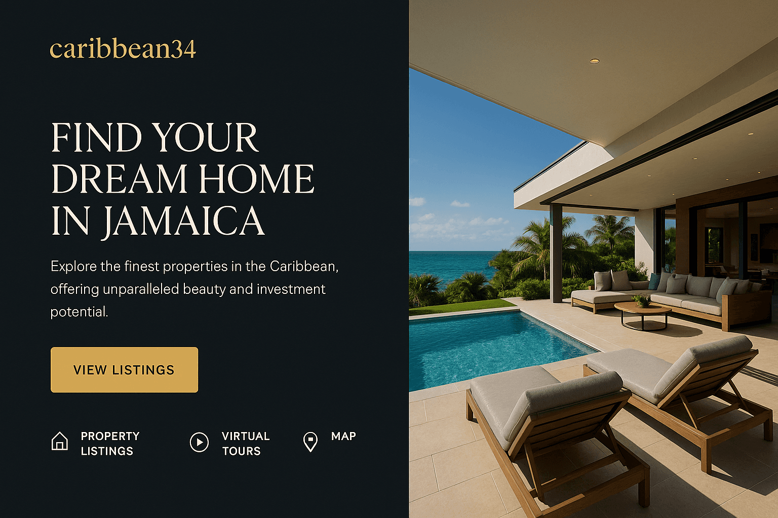 caribbean34.com website mockup